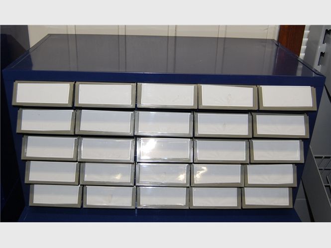 Hovedbilde AC-25 Skuffeskap med små skuffer - Blå