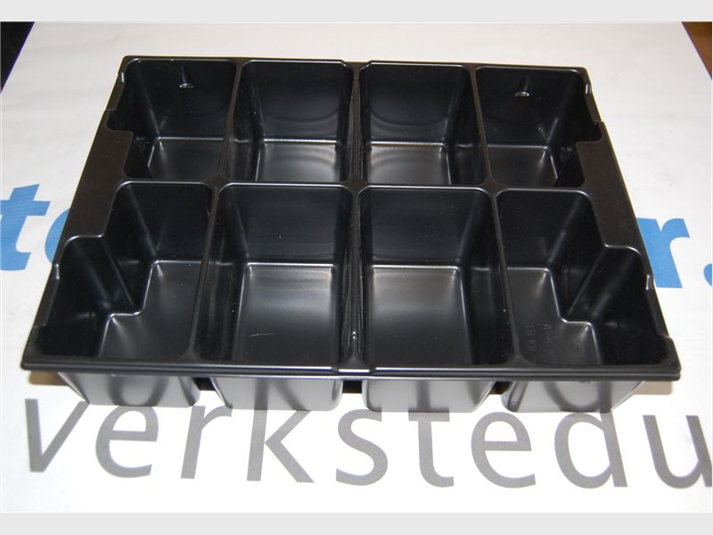 Innlegg til L-Boxx smådelsbrett med 8 rom 96x435x320. 6000010970