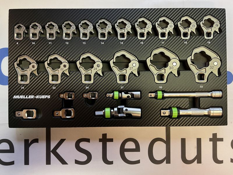 Åpne skrallenøkler i innlegg. Komplett master sett 571 325