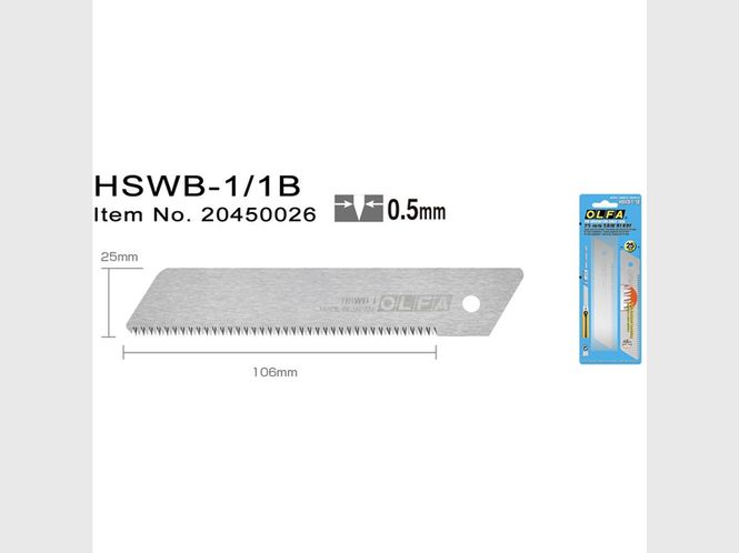 Hovedbilde Sagblad 25 mm 1-pak Olfa HSWB-1/1B