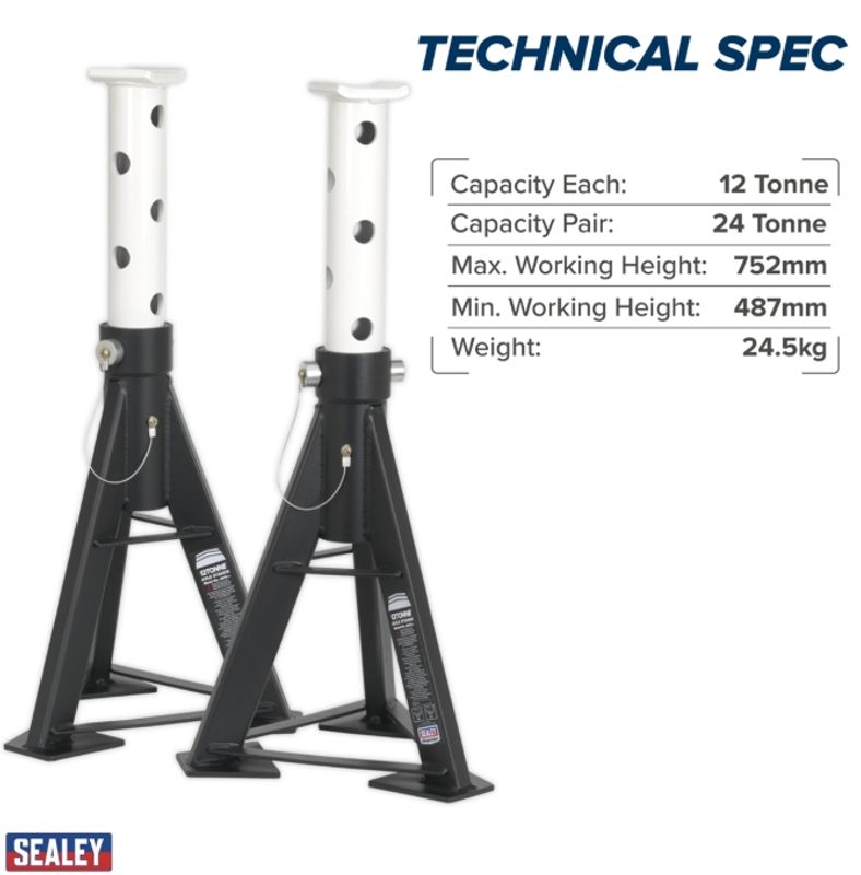 Støttebukker (Par) 12 tonn kapasitet pr. bukk. AS12
