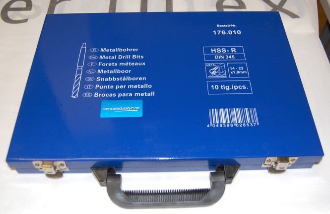 Hovedbilde Borsett 14-23mm HSS-R m/Morsekon i metallkoffert