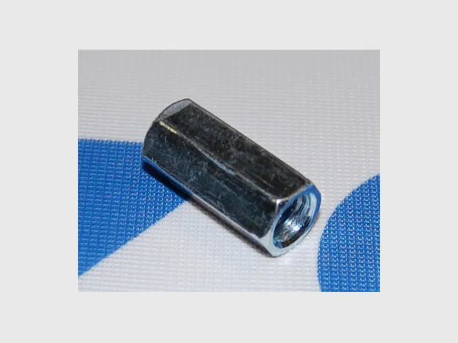 Hovedbilde Skjøtemutter M6x25 sekskant FZB 5stk 0185-6x25-5